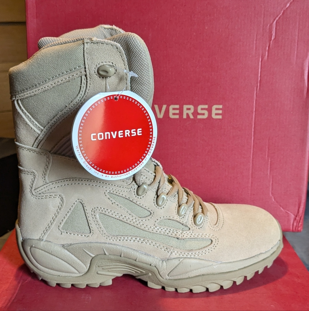 Converse Stealth 8" Desert Tan Soft Toe Boot Men's size 9 Women's size 11